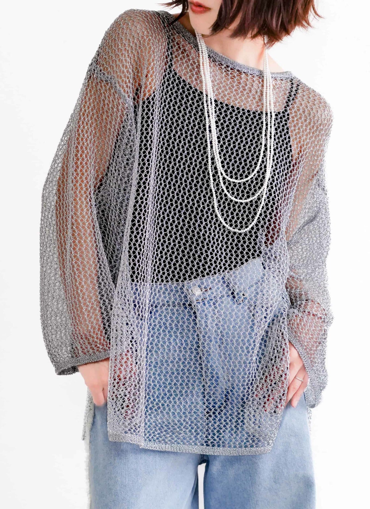 ラメメッシュプルオーバー revoam レヴォーム