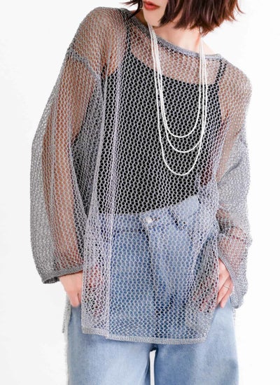 ラメメッシュプルオーバー revoam レヴォーム