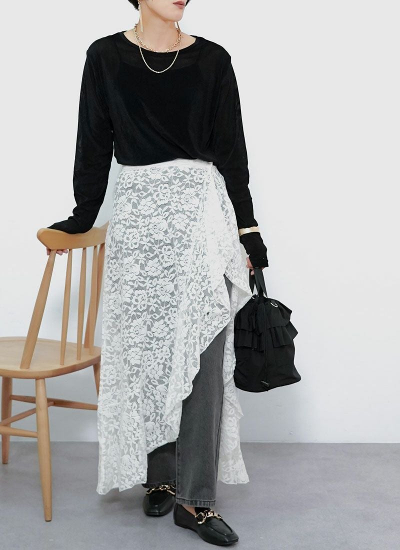 レースラップスカート｜レディースファッションrevoam(レヴォーム)