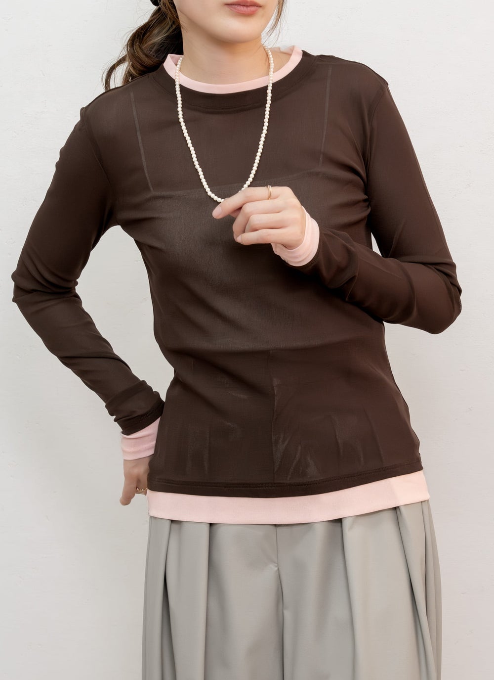 レイヤード風シアープルオーバー