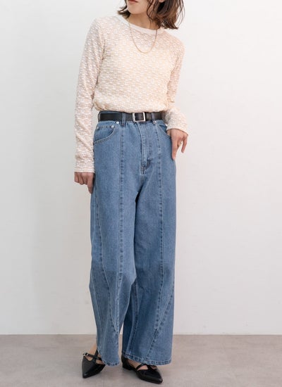 フラワーレースロンTee