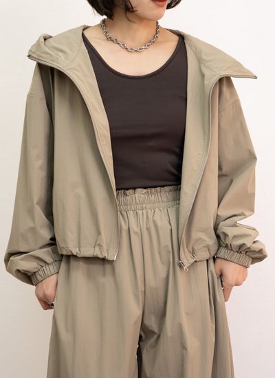 [冷感][防水][UV]フーディージップブルゾン